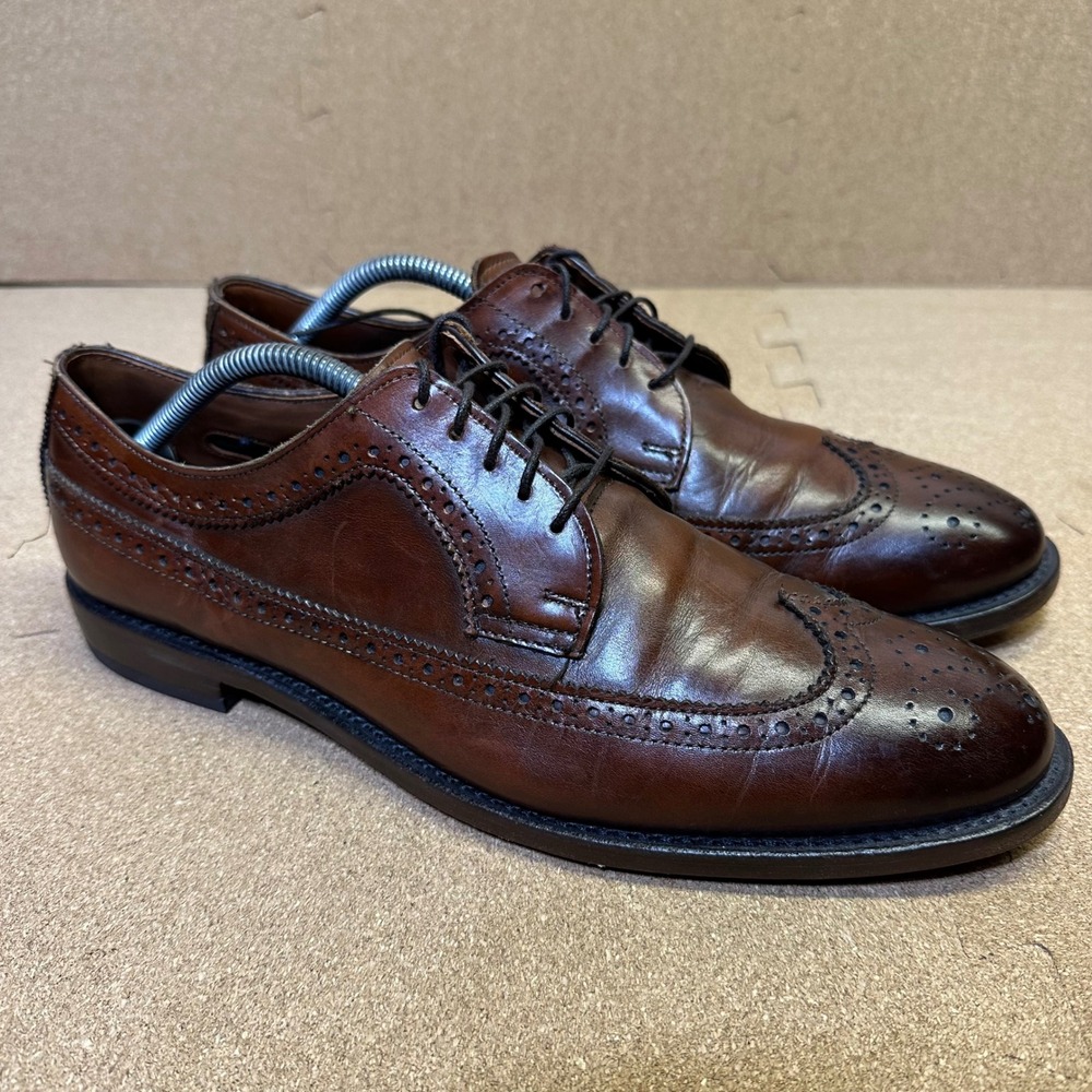 Allen Edmonds McAllister Men 10.5 D Brown Wingtip Oxford Brogue 4555 Shoes